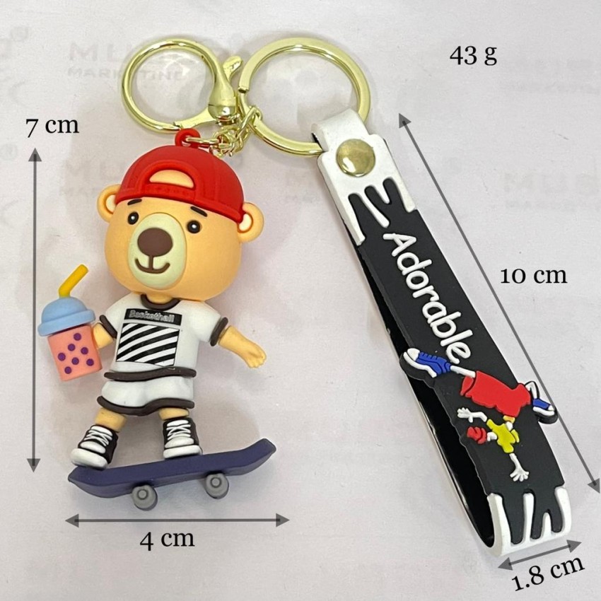 Mubco Cute Teddy Bear LV 3D Keychain, Strap Charm & Hook, PVC Cartoon  Model Toys Gift Key Chain Price in India - Buy Mubco Cute Teddy Bear LV 3D  Keychain