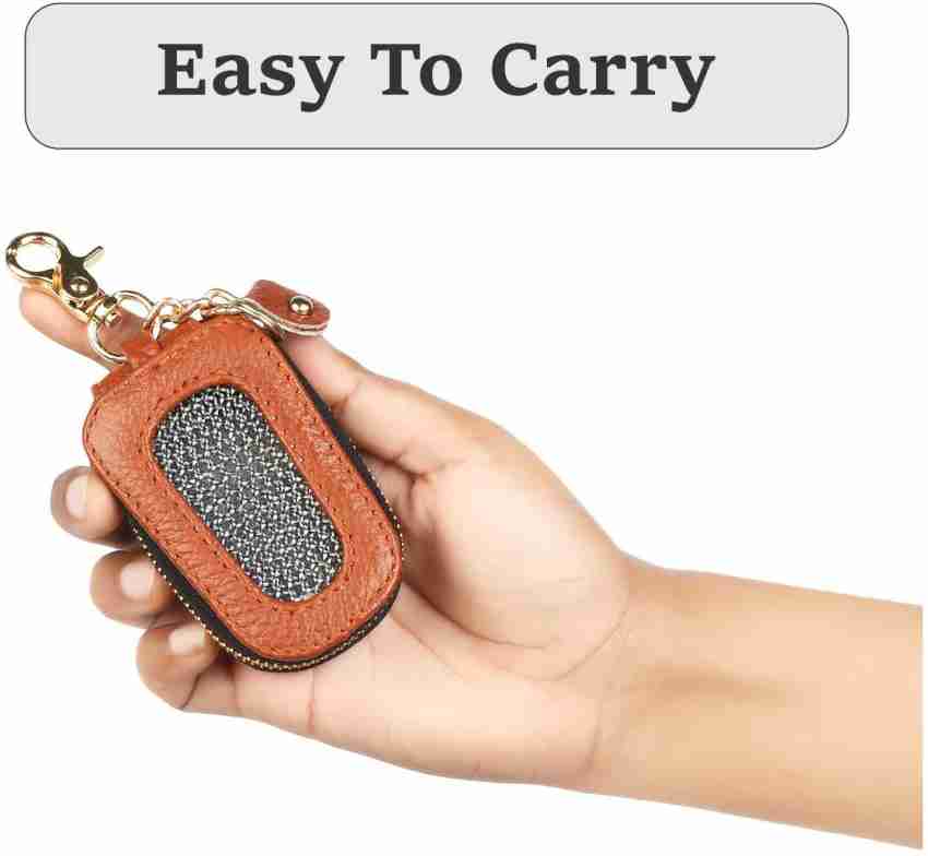 Smart 3button Leather Key Cover Bag Fob Shell Car India