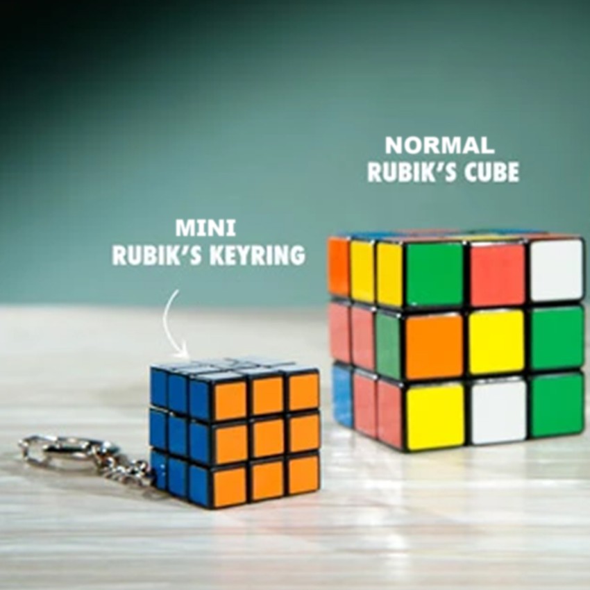 Rubik's Classic Pack, 3x3 Cube plus Mini 3 x 3 Rubik's Cube Keychain