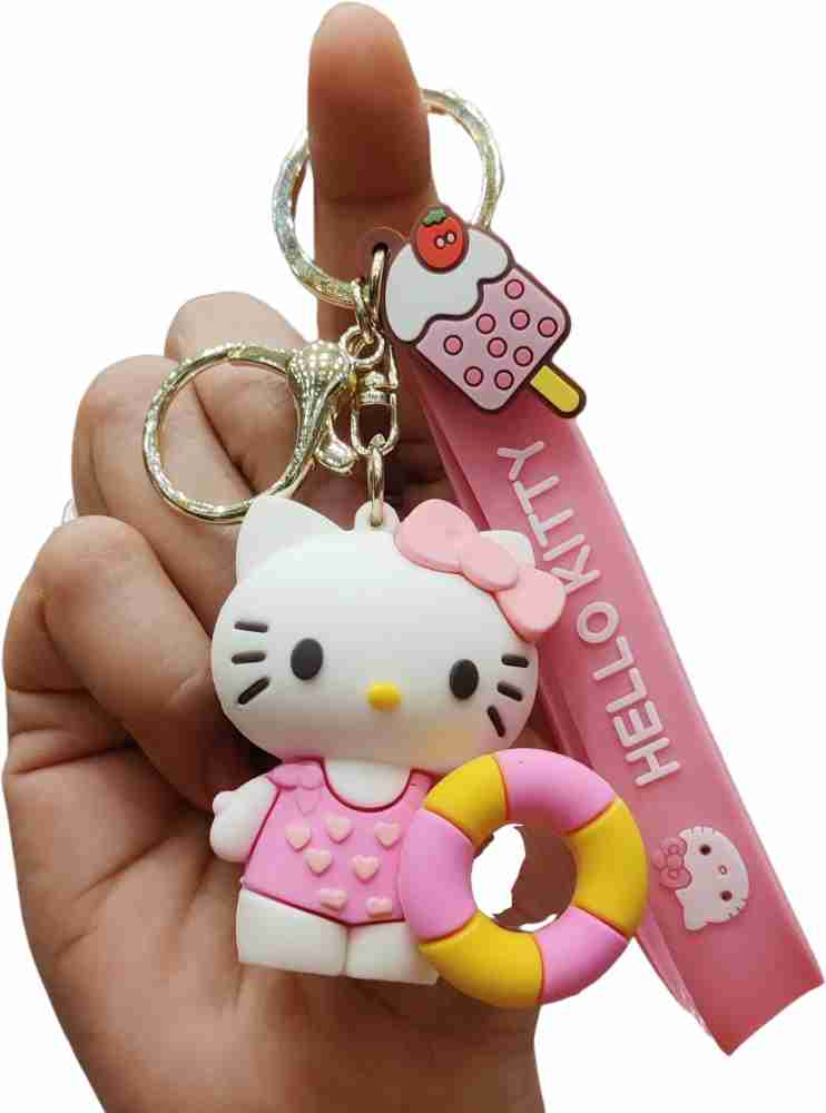 1pc Cute Hello Kitty Pendant Keychain, Car Keyring, Mobile Phone Bag Hanging, Jewelry, Jewels Accessories Gifts,Temu