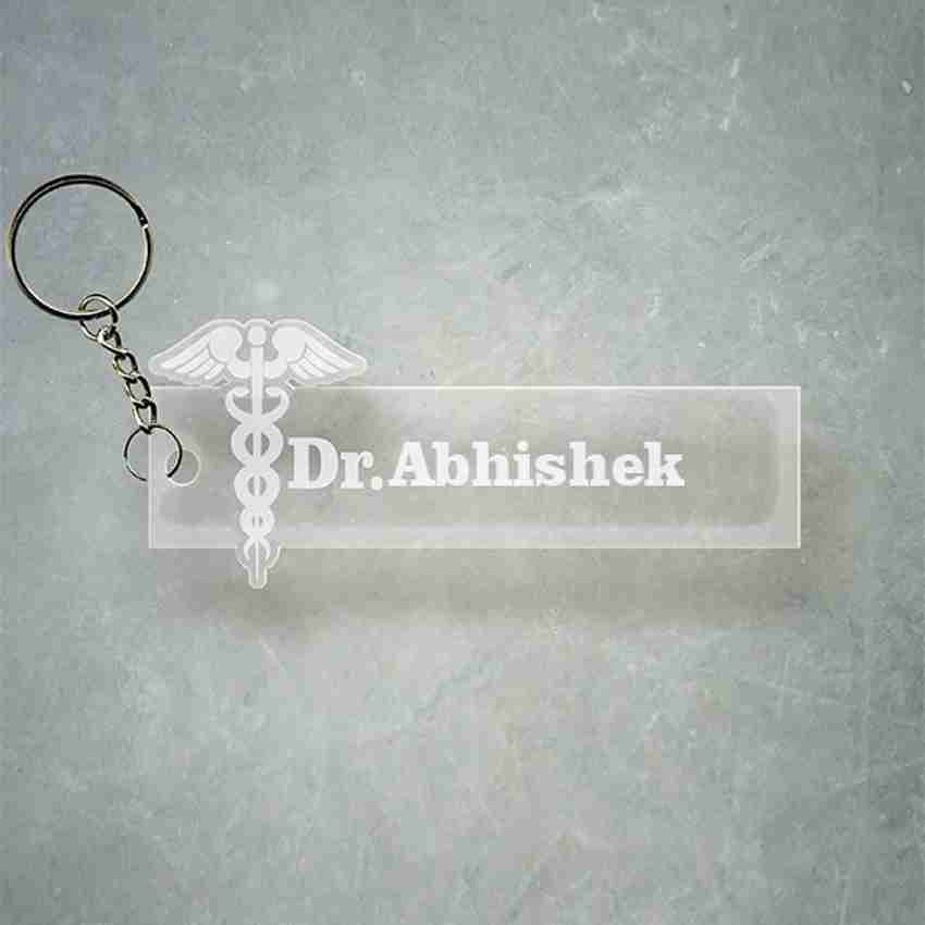 Doctor keychain with name discount