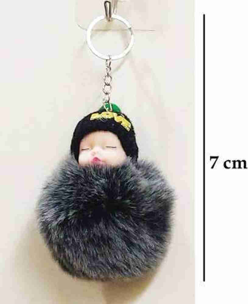 CELWARK Cute Sleeping Baby Fur Doll Keychain for Kids Girls Pom Pom Plush Doll Keychain Hanging Ornament for Girl s Bag Backpack Ladies Car Keychain Key Chain Price in India Buy CELWARK Cute Sleeping ...