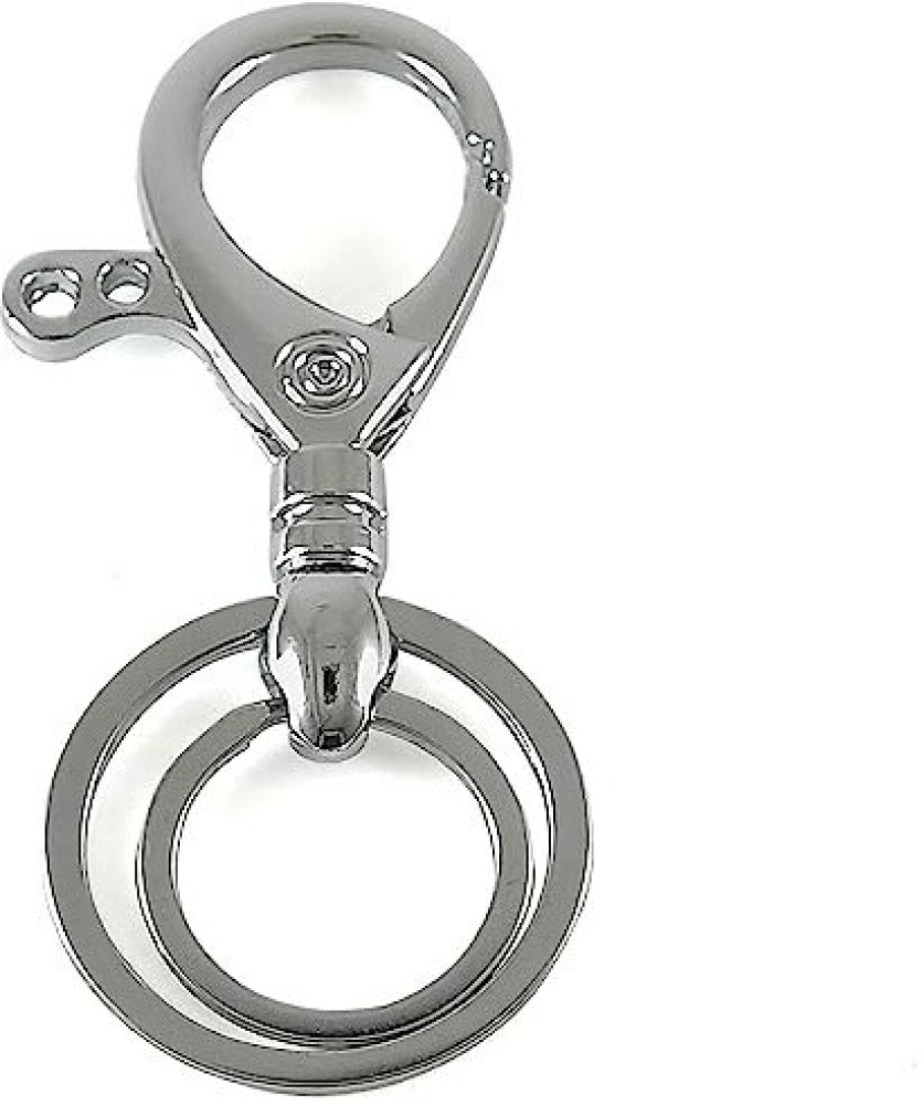 kart-in Silver Full Metal Imported Double Ring Hook keychain Key