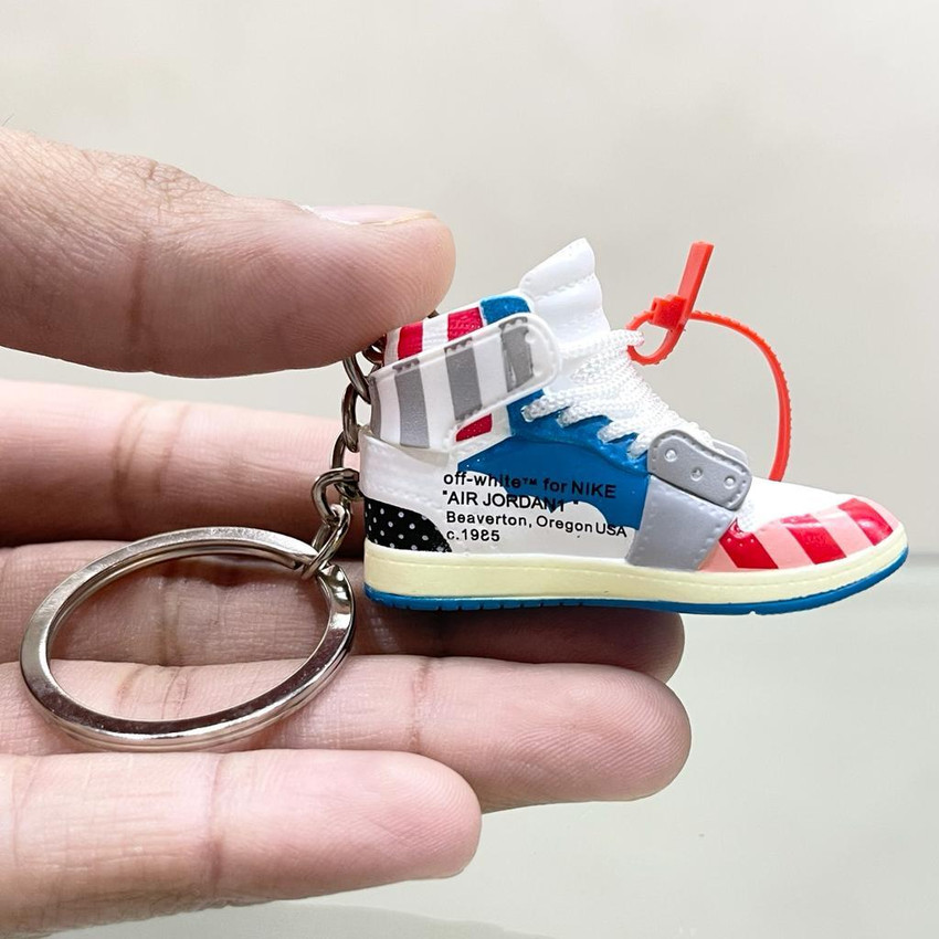 Mubco 3D Air Jordan Parra x Off White Mini Sneaker Keychain Handcrafted Hand Painted Key Chain Price in India Buy Mubco 3D Air Jordan Parra x Off White Mini Sneaker