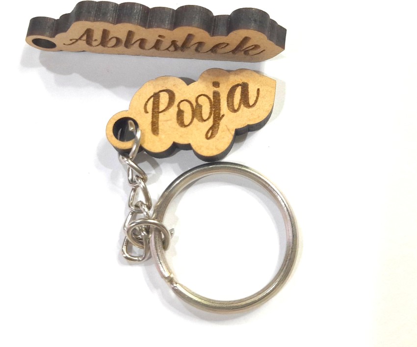 Wooden name hot sale keychain online