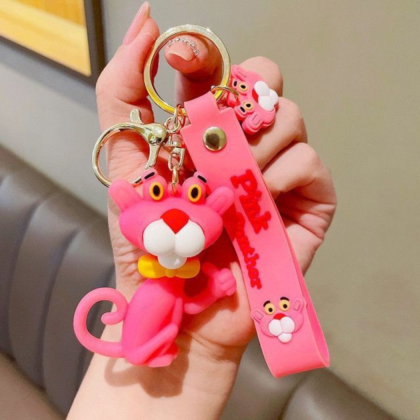 Mubco Pink Panther 3D Keychain, Strap Charm & Hook