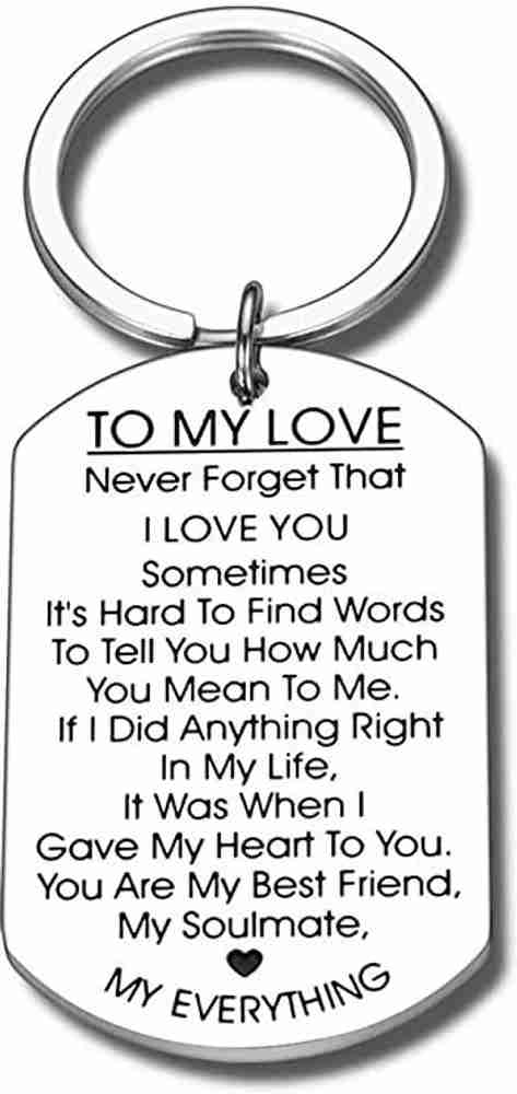 Creatable To My Love Keychain Valentines Day Gifts for Boyfriend Girlfriend Birthday Key Chain Price in India Buy Creatable To My Love Keychain Valentines Day Gifts for Boyfriend Girlfriend Birthday K...