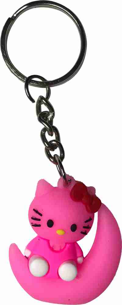 Pink cat keychain discount
