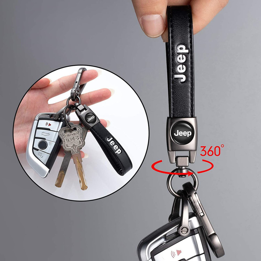Jeep discount leather keychain