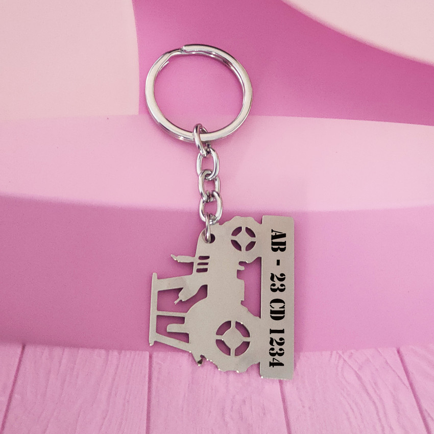 M Men Style Personalized Tractor Keychain LCShivKey024 Key Chain