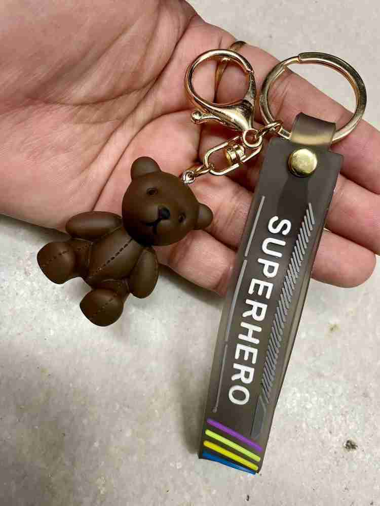 gtrp 3D Teddy Bear Keychain With Charm (Black) Key Chain Price in India -  Buy gtrp 3D Teddy Bear Keychain With Charm (Black) Key Chain online at