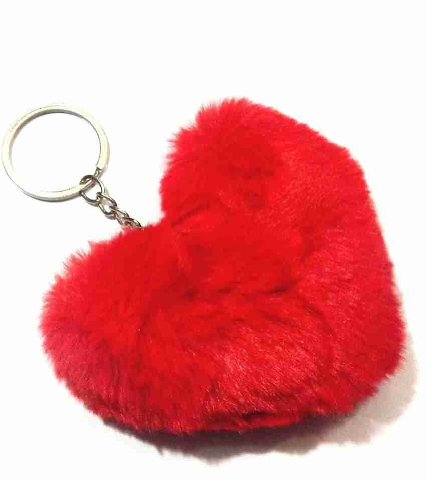 Red pom pom keyring store