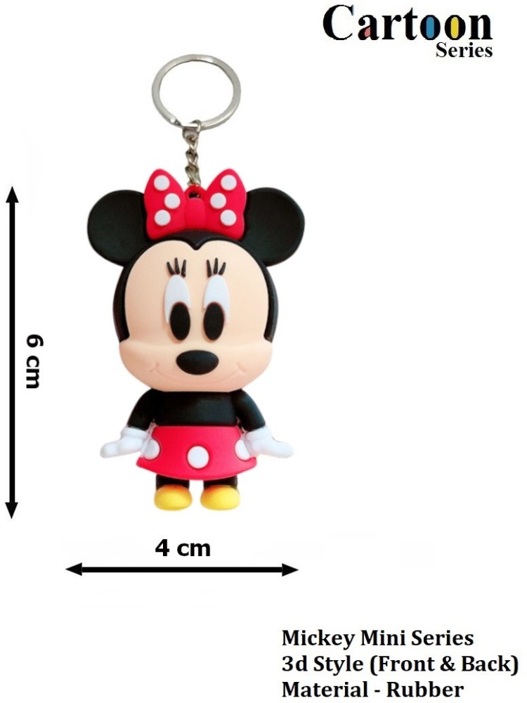 Mickey Mouse or Minnie Mouse Keychain 3D 