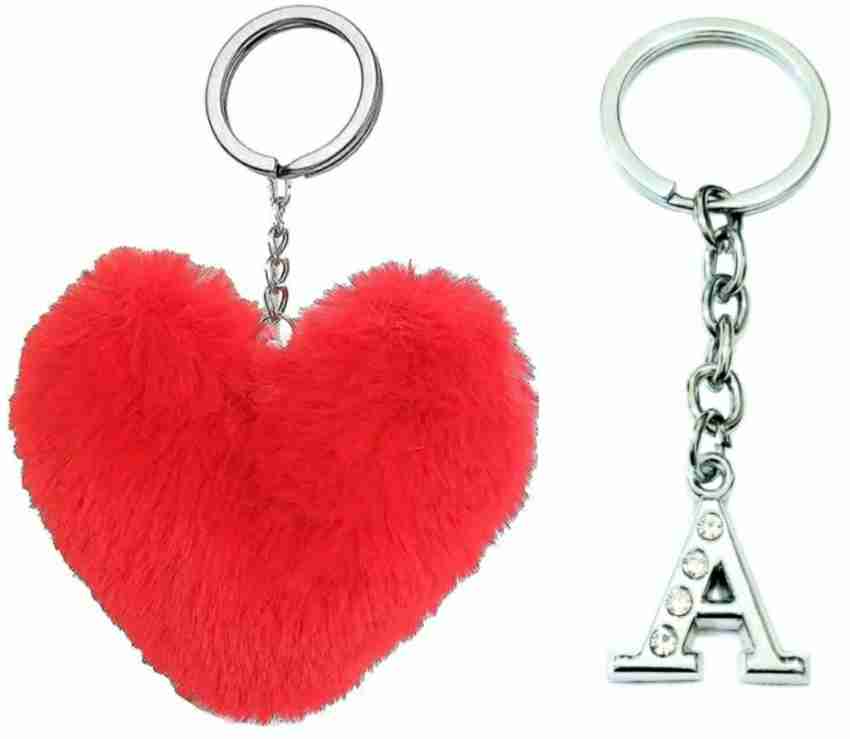 Heart keychain 2025 with letters