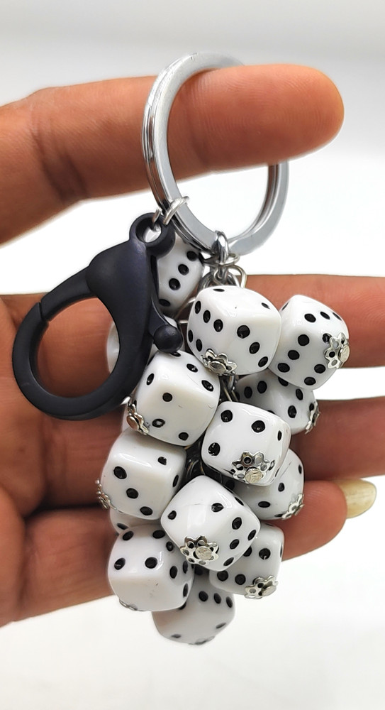 Mini dice keychain hotsell
