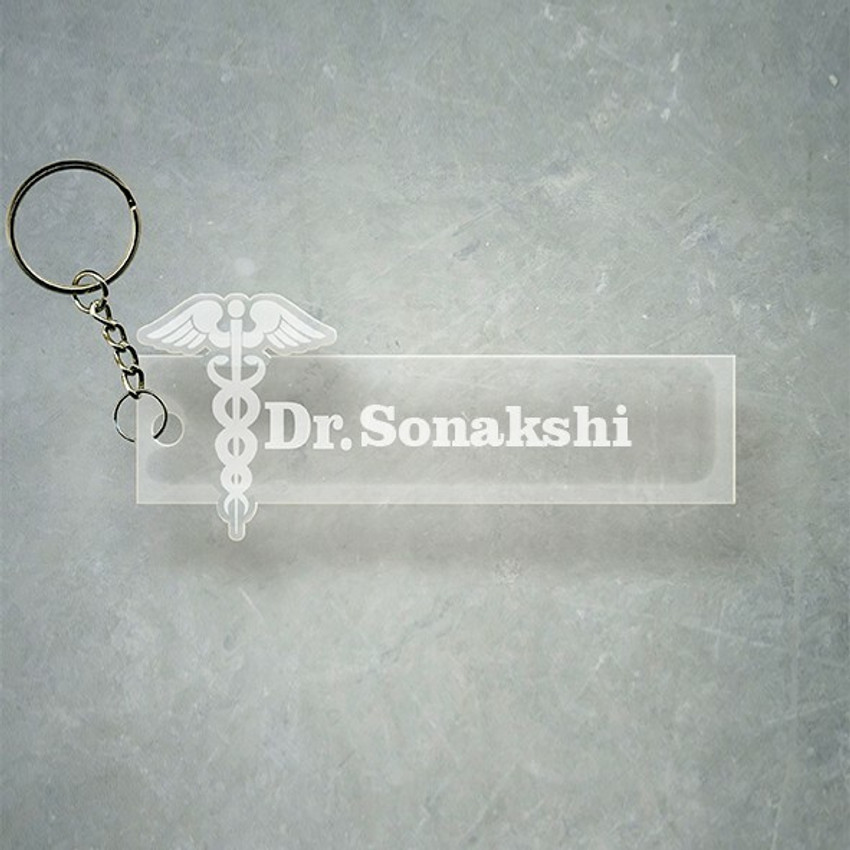 Doctor keychain with name online