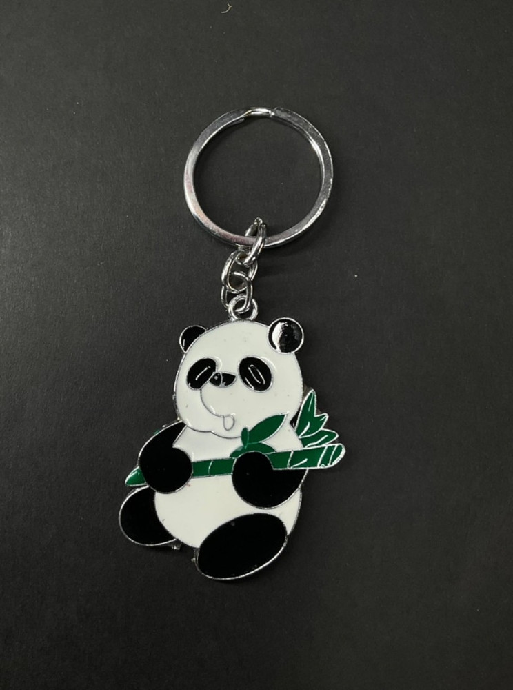 Skycart Cute Panda Keychains Steel Action Figure 3D Rubber
