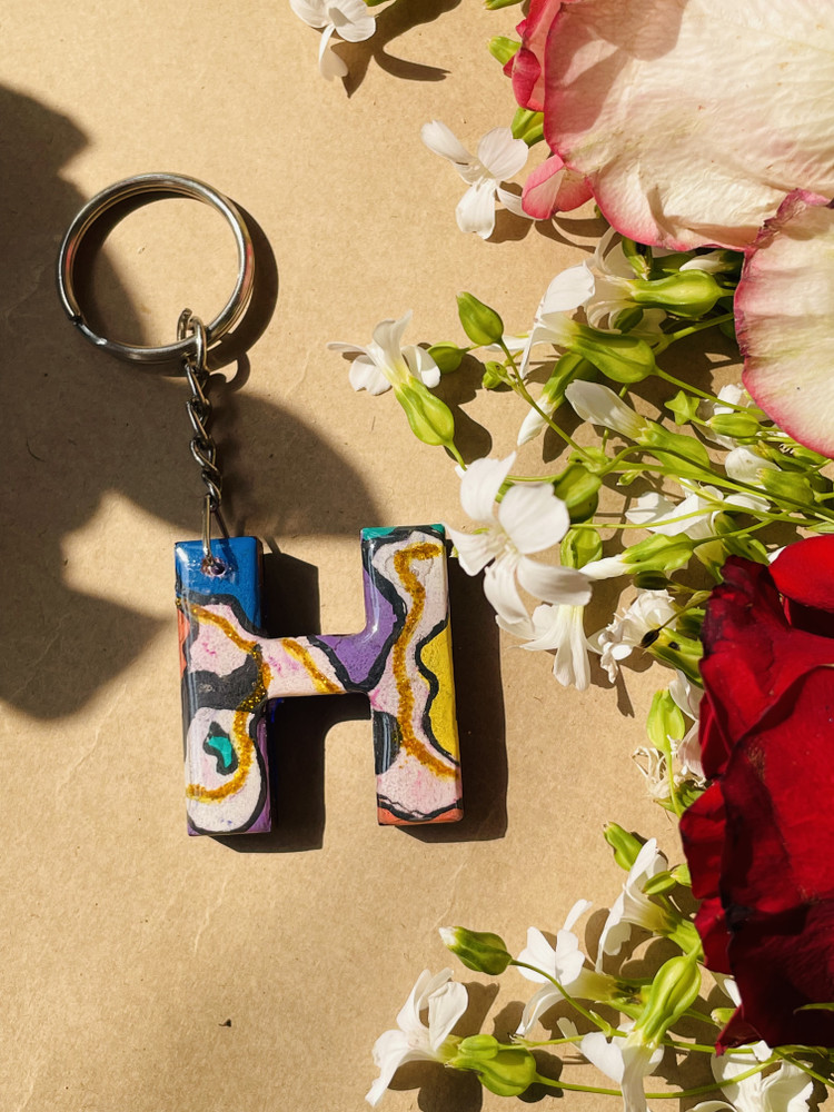 Letter h keychain discount
