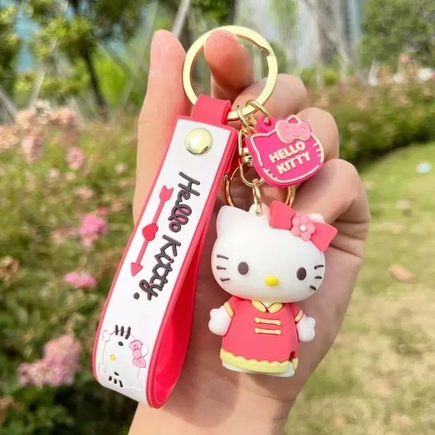 Kyop Cute 3d Hello Kitty With Bow Keychain For Girls And Boyspink Key Chain