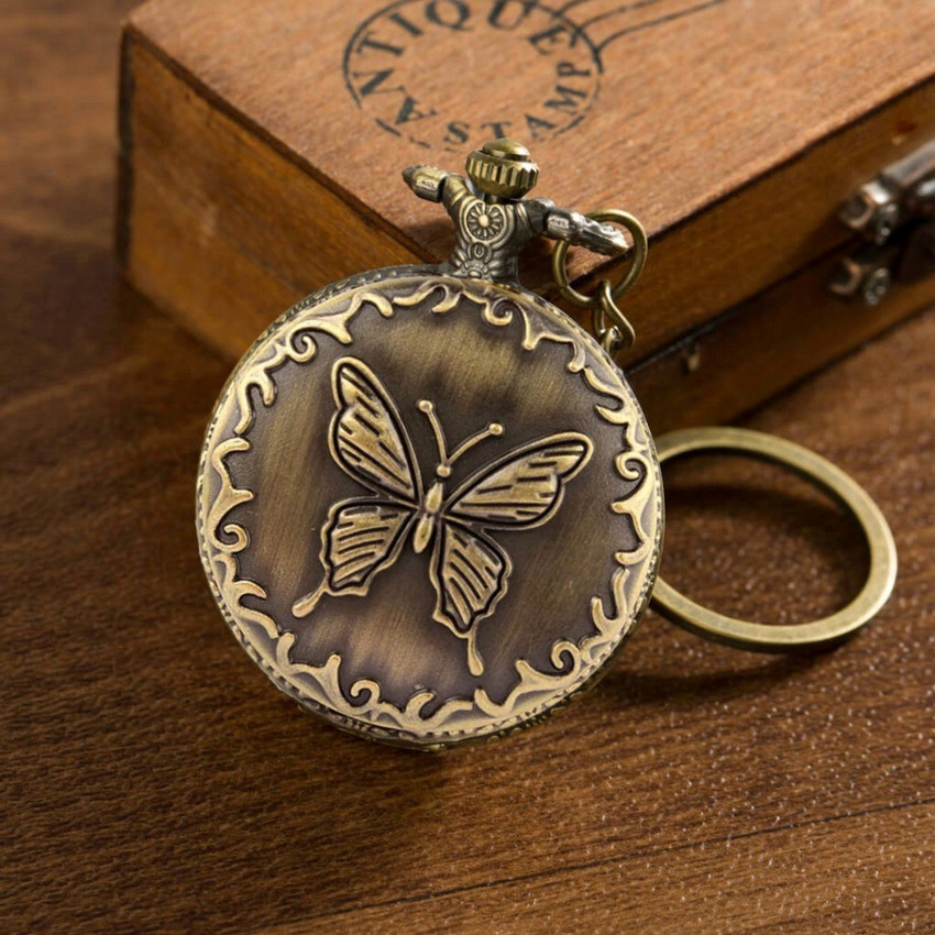 Butterfly pocket discount watch necklace