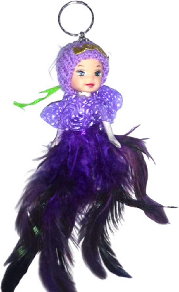 Feather doll keychain on sale