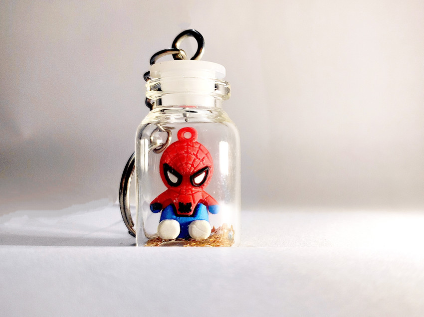 Xspider Spider Man mini bottle key chain for kids buy 5 pcs get 1