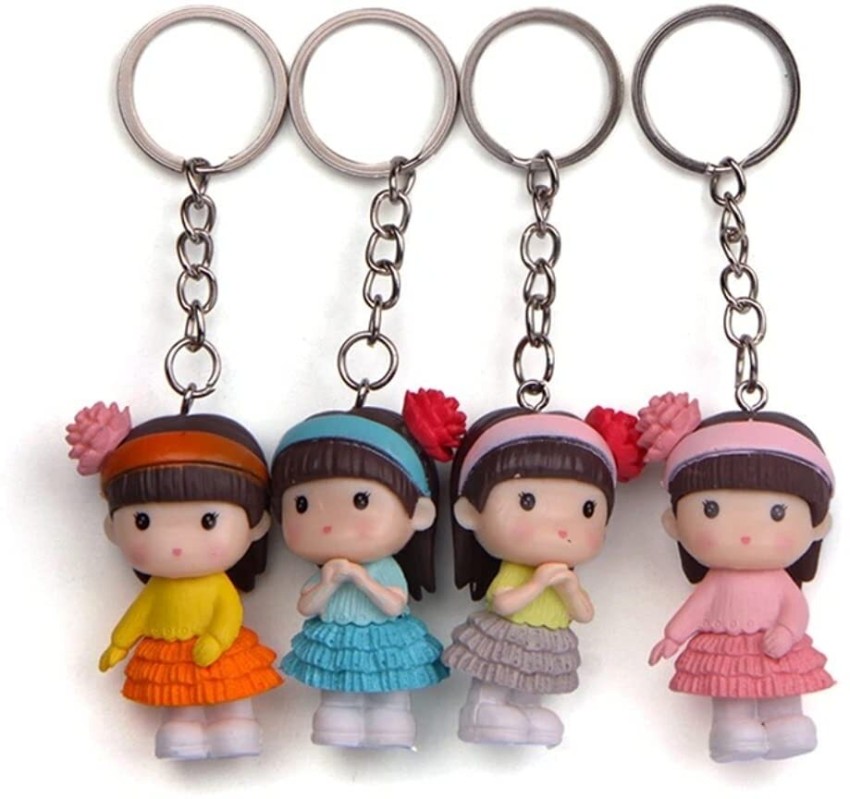 Priceless Deals Lovely Pink Girl Doll Keychain/ Keyring Girls/Kids Hanging Pendant Pencil Case, Backpack, Bicycle, Scooty, Car Kids/Girls/Women Key Ch