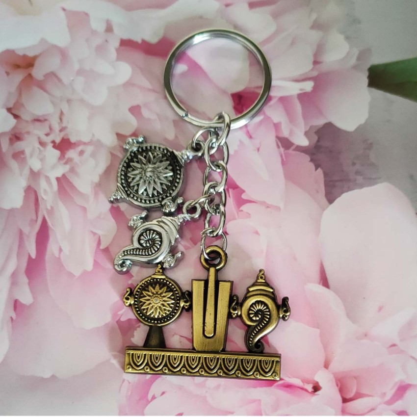 Shri Tirupati Balaji Tilak Shankha Chakra Tilak Metal Car Bike Gift Key  Chain at Rs 55/piece, Panvel