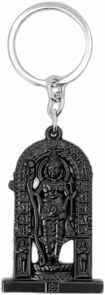 Buko God Ram Lalla Murti Double-Sided Metal Keychain Ayodhya  