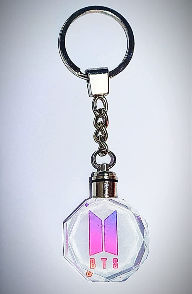 Gift4You LED Light BTS Logo Crystal Keychain For BTS Army Key