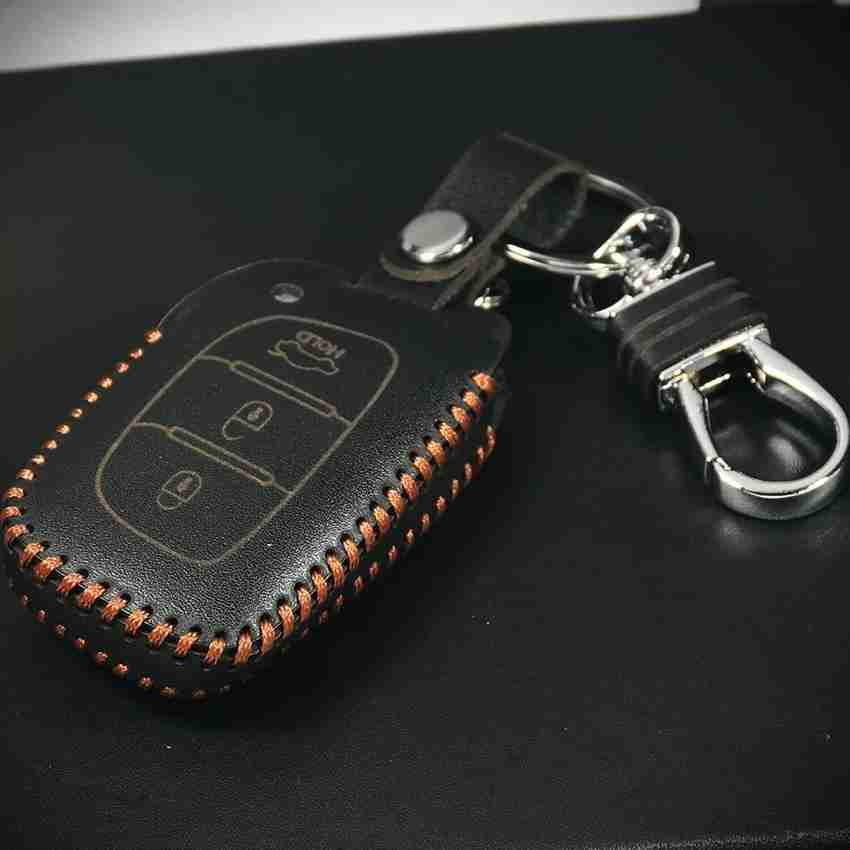 STHIRA Car Key Case Soft Leather Cover for Hyundai 3 Button Smart Key with Keychain  Key Chain Price in India - Buy STHIRA Car Key Case Soft Leather Cover for  Hyundai 3