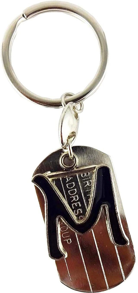 Newview English Alphabet Letter M Silver Black Metal Keychain for Car Bike Keyring Key Chain Price in India Buy Newview English Alphabet Letter M Silver Black Metal Keychain for Car Bike