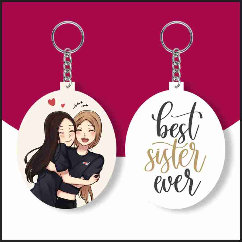 Keychain for Girls, Keychain for best friends, Keychain for Friends (Pack  of 2)