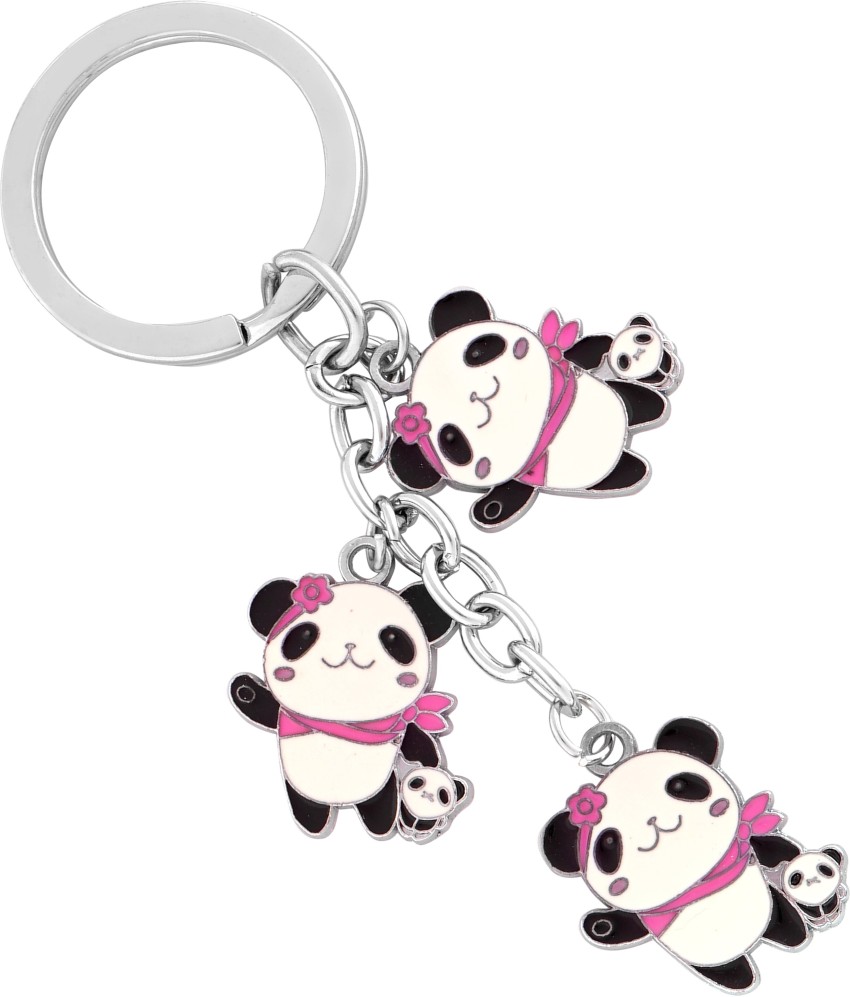GCT Cute Panda | Teddy Bear Animal Cartoon (KC-0161) Metal Keychain for Car Bike Boys Girls Kids Men Women Keyring