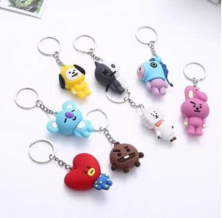 Virom BTS Cartoon Keychain Multi Color BT21 BTS Keyring BTS Army Key Chain Price in India Buy Virom BTS Cartoon Keychain Multi Color BT21 BTS Keyring BTS Army Key Chain online at Flipkart