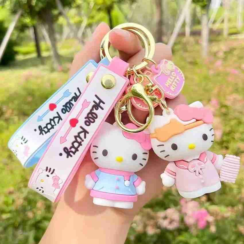 KYOP Cute 3D Hello Kitty Keychain For Girls Boys Pink BabyPink