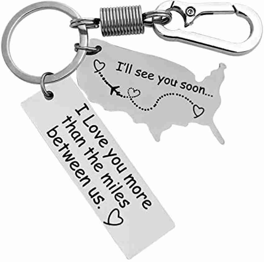 Myurawells Relationship Keychain I Love You More Than The Miles