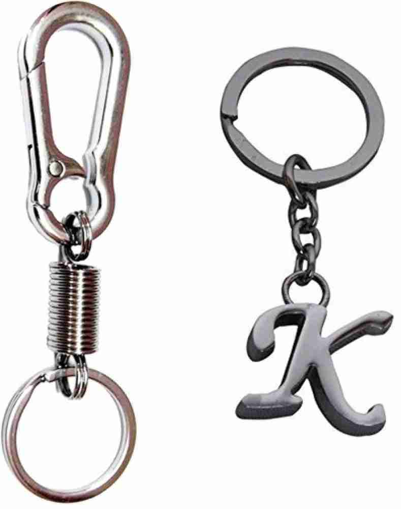 Newview K Alphabet Spring Hook Keyring Keychain for Bike Car House