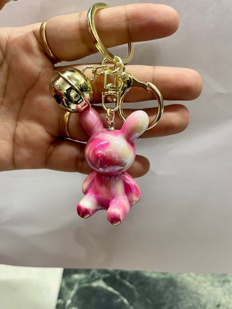 gtrp Cute 3D Panda Keychain With Charm (Pink) Key Chain Price in India -  Buy gtrp Cute 3D Panda Keychain With Charm (Pink) Key Chain online at