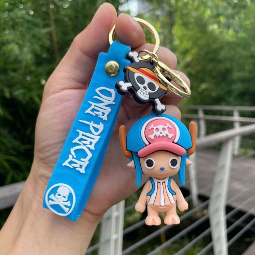 Printed Black Luffy Zoro One Piece Key Chain Anime Keychain