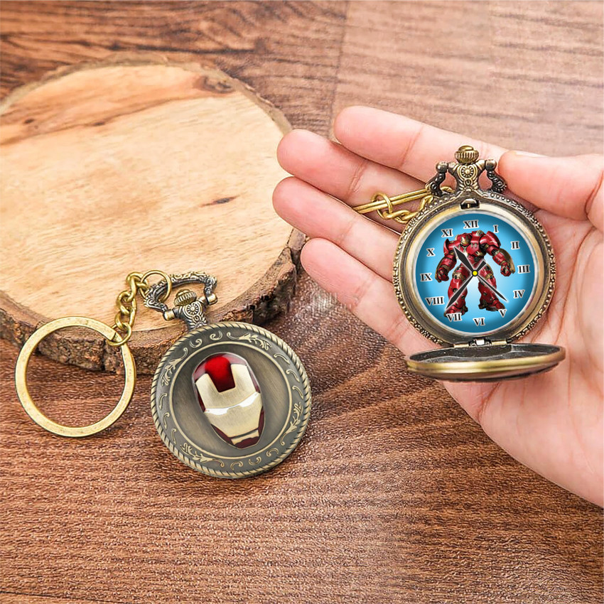 Tiny Tim Iron Man Hulk Buster Printed Dial Vintage Pocket Watch