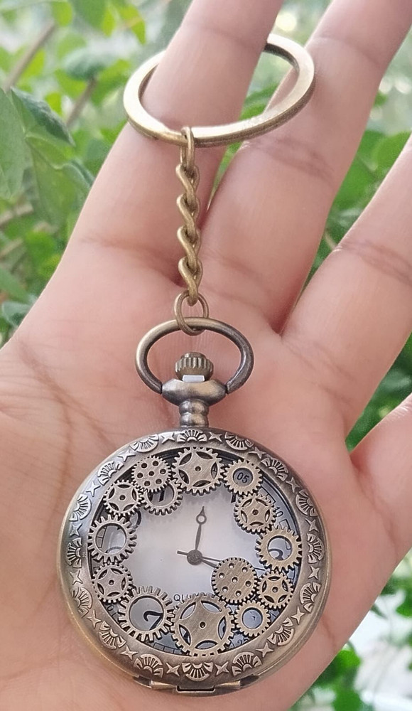 KYOP metal pocket watch keychain for boys and girls mechanical