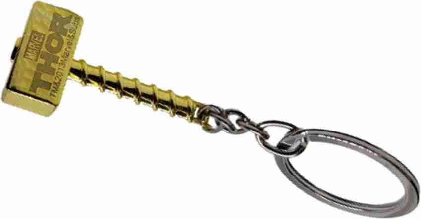 BIPS ENTERPRISES Marvel Avengers Mini Thor Hammer Keychain Gold Key Ring Metal Keychain For Bike Key Chain Price in India Buy BIPS ENTERPRISES Marvel Avengers Mini Thor Hammer Keychain Gold Key