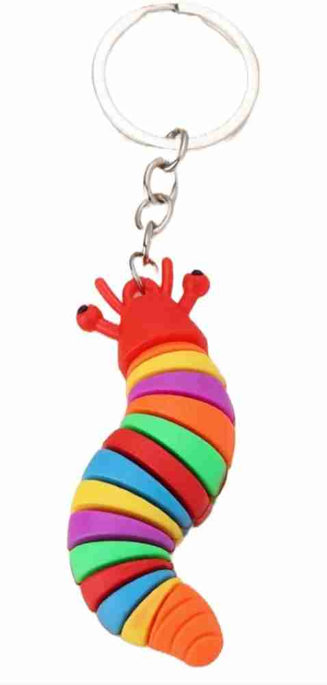 JELECTRICALS Premium Colorful Caterpillar Cute Key Chain Price in