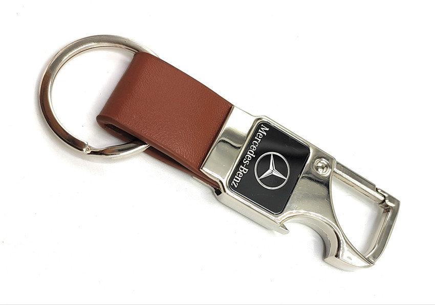 Mercedes leather shop key chain