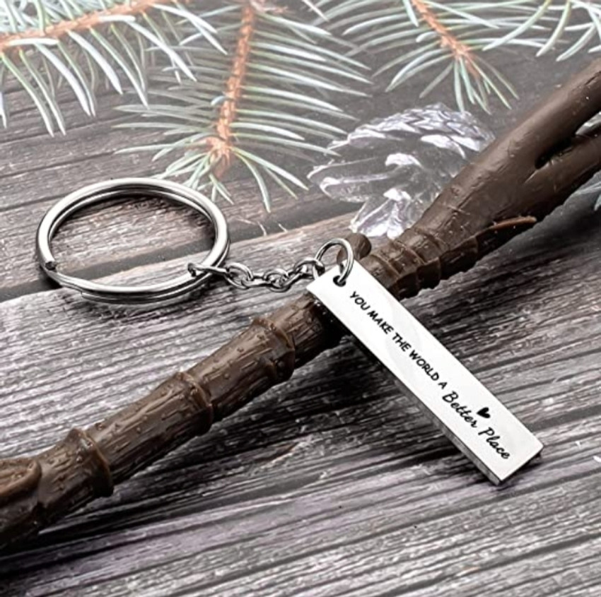 Myurawells You make the world A better place keychain boyfriend