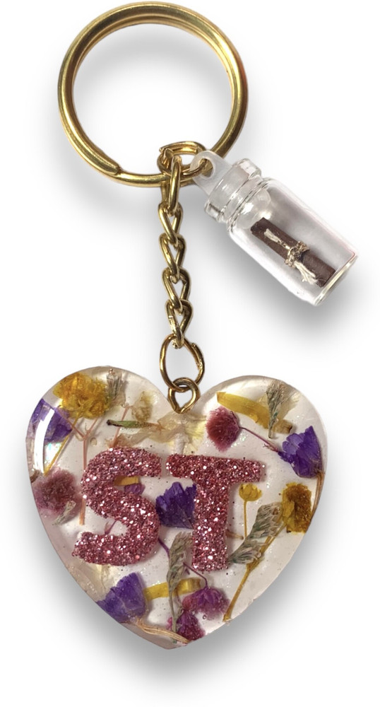 Heart keychain with discount letters