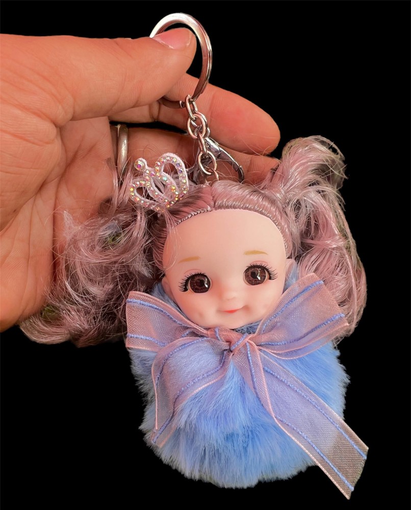 Sleeping baby doll on sale keychain pom pom