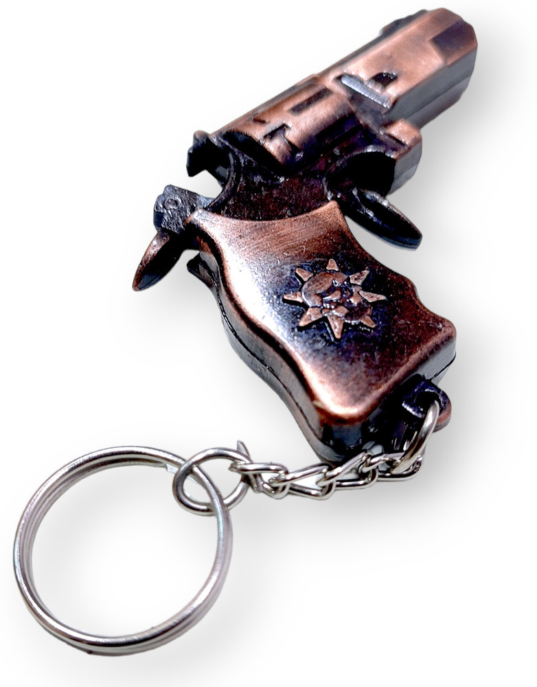 Miniature gun keychain on sale