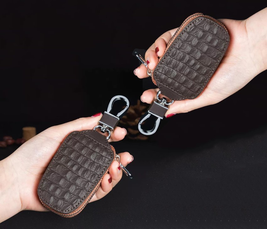 pepplo Car Key Case Leather Car Smart Key Case Car Key Holder